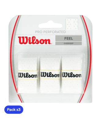 Overgrips Wilson Pro Perforated Feel White (Pack x3)