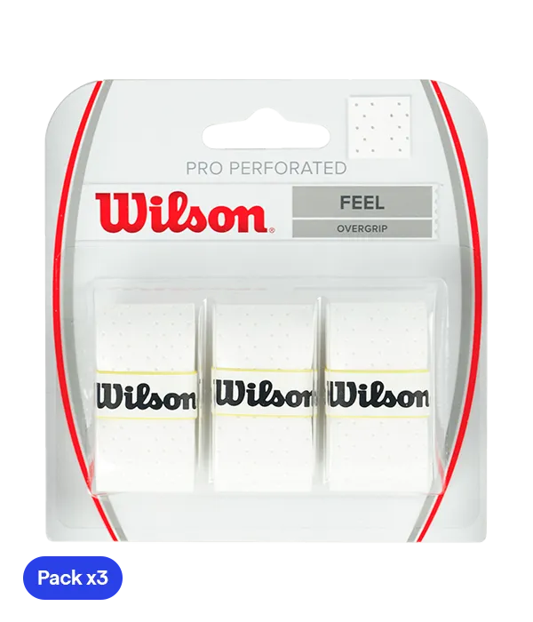 Overgrips Wilson Pro Perforated Feel White (Pack x3)