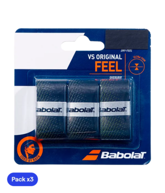 Overgrips Babolat VS Original Liso Negro/Amarillo (Pack x3)