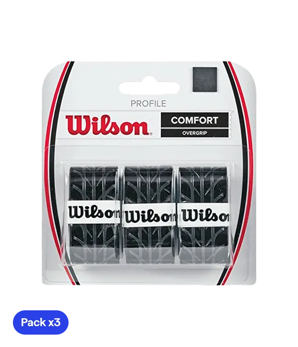 Griffband Wilson Profil Comfort Schwarz (Packung x3)