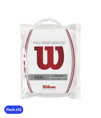 Overgrips Wilson Pro Perforated Feel White (Pack x12)