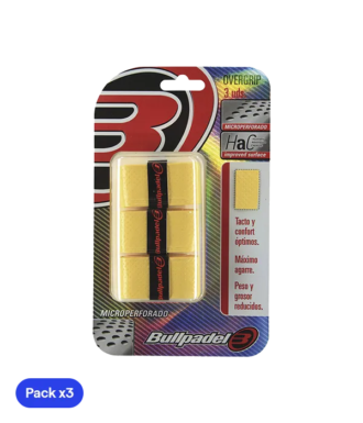 Overgrips Bullpadel GB1201 Comfort/Absorbent Yellow (Pack x3)