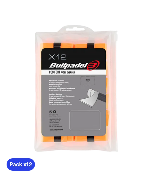 Overgrip Bullpadel GB-1600 Comfort Arancione (Pacchetto x12)