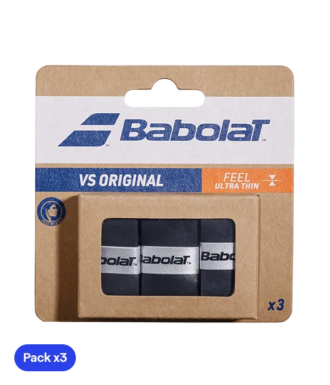 Babolat VS Original Smooth Overgrips Black (Pack x3)