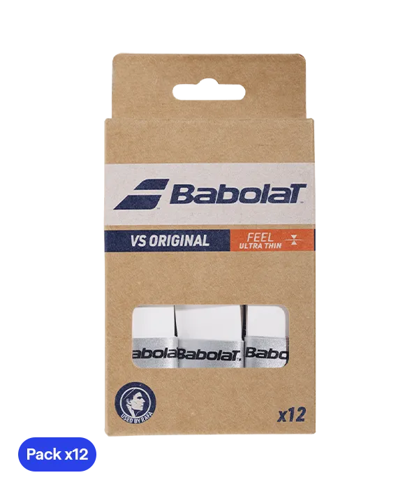 Overgrip Babolat VS Original Smooth Bianco (Pacchetto x12)