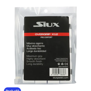 Overgrip Siux Pro Comfort Plain White (Pack x12)
