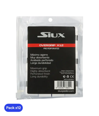 Overgrip Siux Pro pierced White (Pack x12)