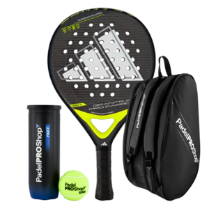Adidas Padel Racket Pack Granite 2.0 Pro Carbon + Padel bag PadelPROShop + PadelPROShop Padel Balls Fast