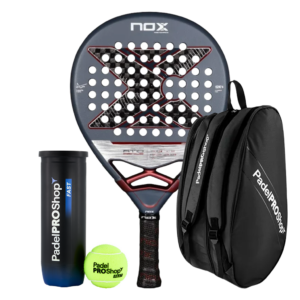 Nox Padel Racket Pack AT10 Genius 12K 2025 Agustín Tapia + Padel bag PadelPROShop + PadelPROShop Padel Balls Fast
