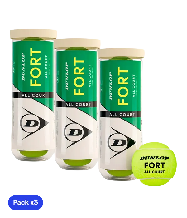 Dunlop Padelbälle Fort All Court (x4) (Pack x3)