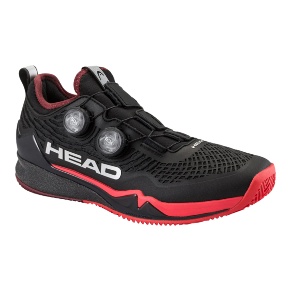 HEAD Padel Shoes Endure Pro Boa Clay Black/Red 2026