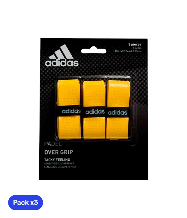 Griffband Adidas Gebohrt Gelb (Packung x3)