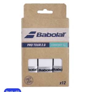 Babolat Overgrip Pro Tour 2.0 Comfort White (Pack x12)