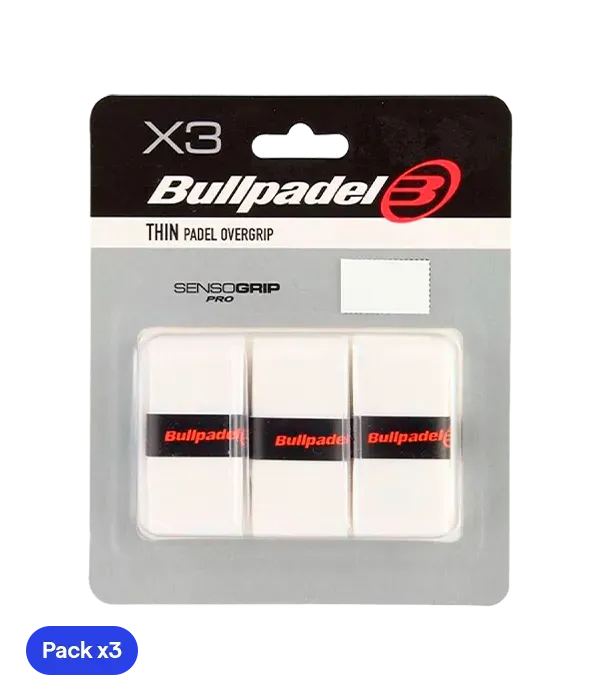 Overgrip Bullpadel GB1603 Sottile Bianco (Pacchetto x3)
