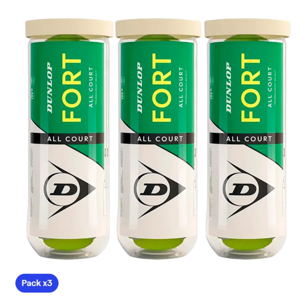 Dunlop Padel Balls Fort All Court (Pack x3)