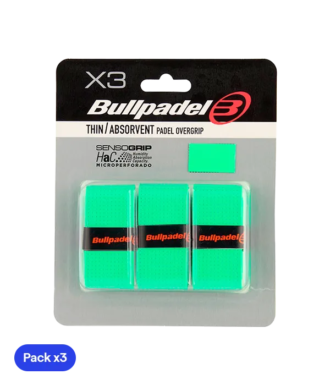 Overgrips Bullpadel GB1705 Thin/Absorbent Verde (Pack x3)