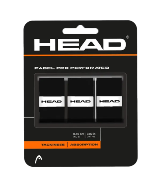 Overgrip Head Padel Pro Perforato Nero (Pacchetto x3)