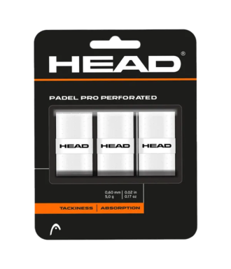 Overgrip Head Padel Pro Perforato Bianco (Pacchetto x3)