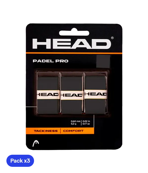 Griffband Head Padel Pro Schwarz (Packung x3)