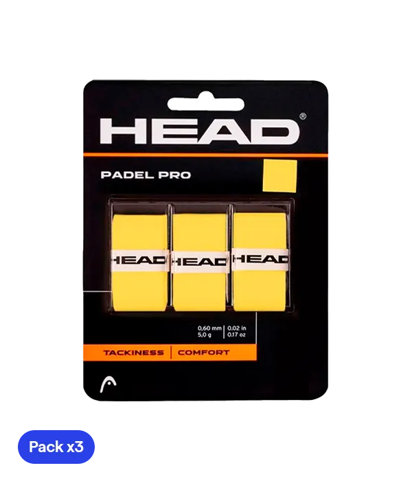 Overgrip Head Padel Pro Giallo (Pacchetto x3)