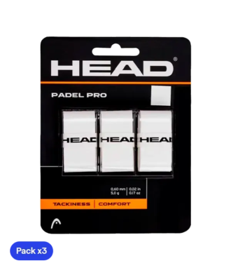 Griffband Head Padel Pro Weiß (Packung x3)