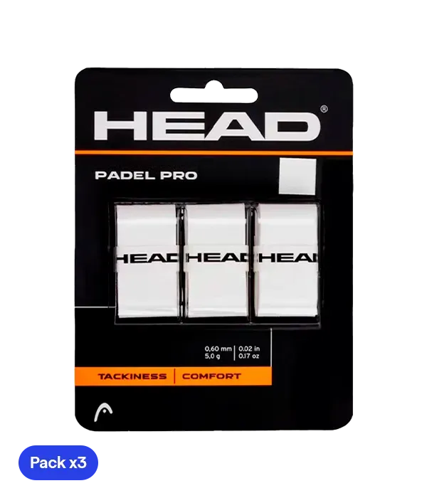 Overgrip Head Padel Pro Bianco (Pacchetto x3)