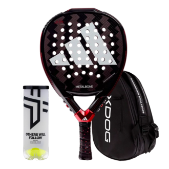 Adidas Padel Schläger Set Metalbone 3.3 Ale Galán + Padel-Taschen Oxdog Ultra Tour Schwarz + Oxdog Padelbälle BOOST+