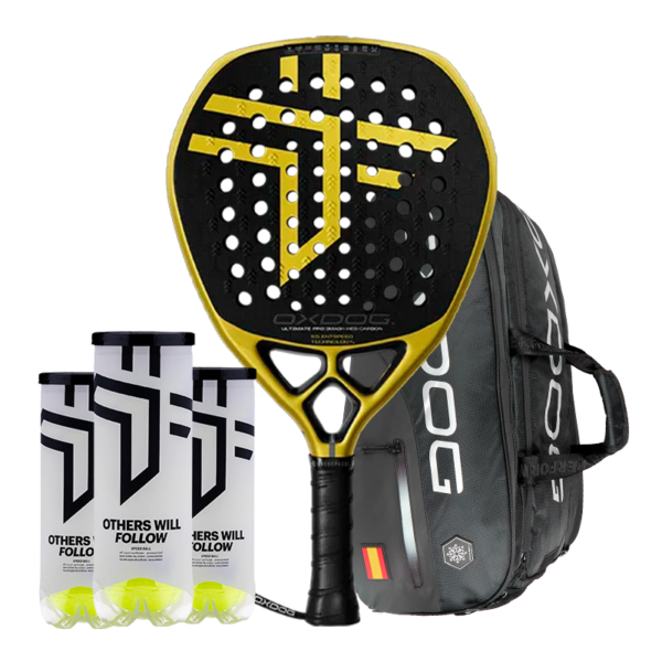 Oxdog Padel Schläger Set Ultimate Smash 2025 + Padel-Taschen Oxdog FEP Hyper Pro Thermo Padeltasche + 3 Ball-Röhrchen Oxdog BOOST+