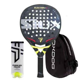 Pacchetto Racchetta da Padel Siux Electra ST2 Stupa Pro + Borsa per Racchette Oxdog Ultra Tour+ Palline da padel Oxdog BOOST+